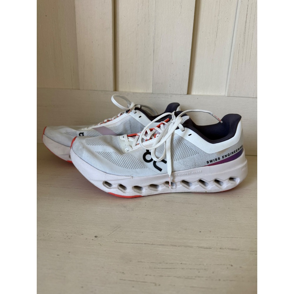 On Cloudsurfer Next Womens Running Shoes White Flame  US 9.5 EU 41